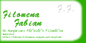filomena fabian business card